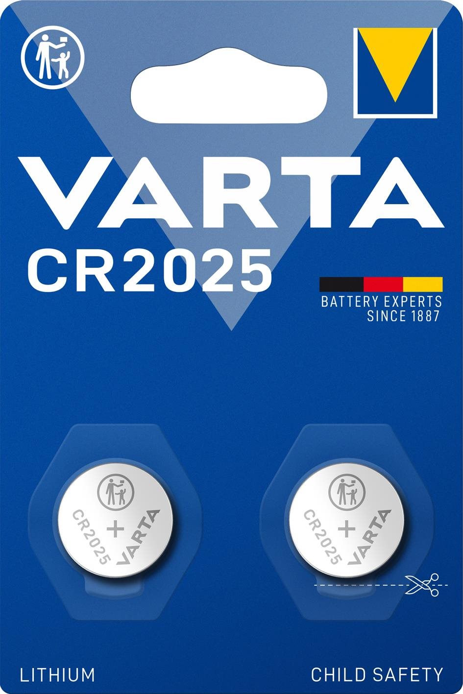 VARTA špeciálna lítiová batéria CR 2025 2 ks