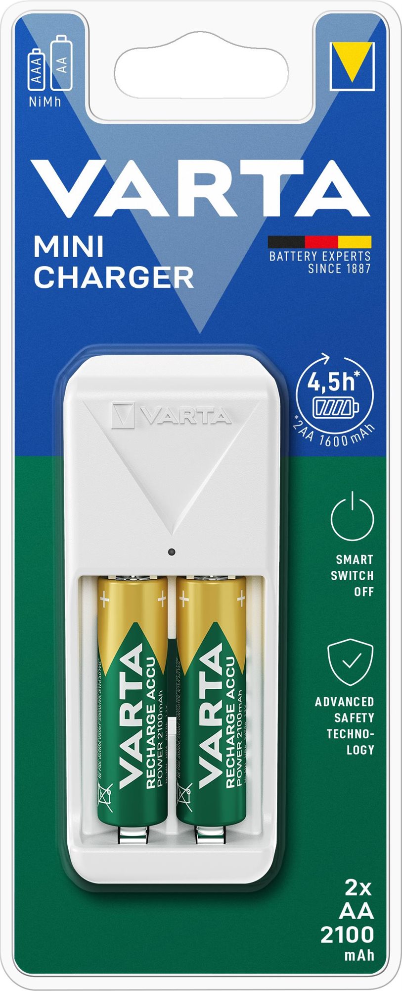 VARTA nabíjačka Mini Charger + 2 AA 2 100 mAh