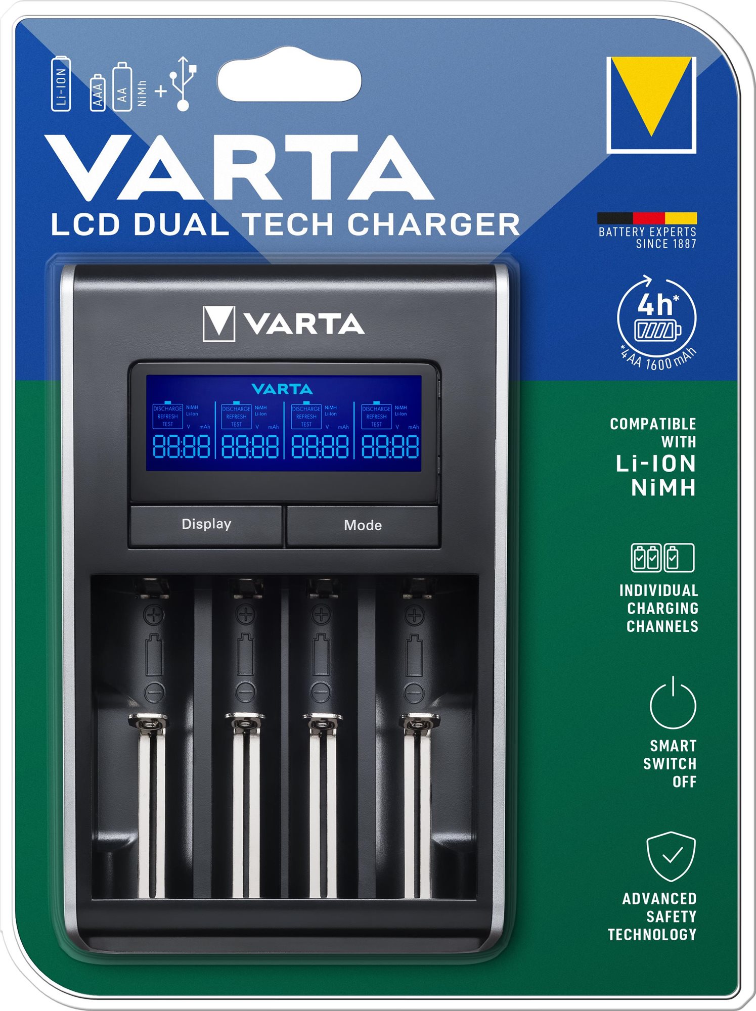 VARTA nabíjačka LCD Dual Tech Charger empty