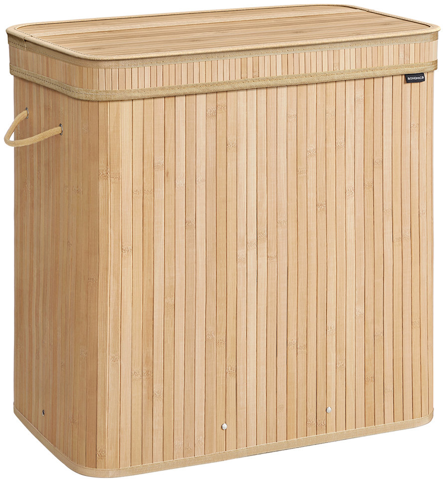 Sonigmics Kôš na bielizeň s vekom, bambus, 150 l