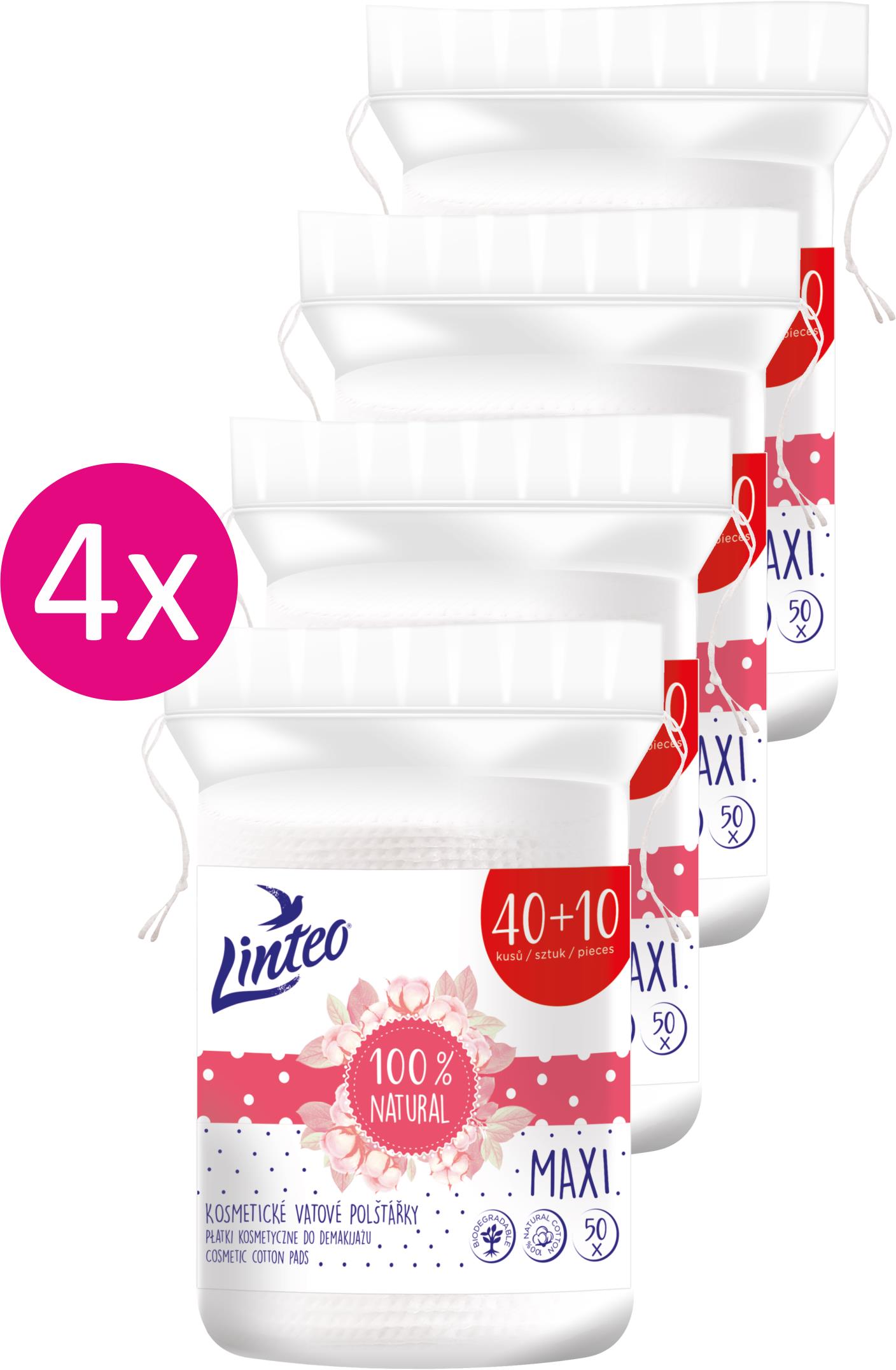 LINTEO Maxi 100 % Natural 4× 50 ks