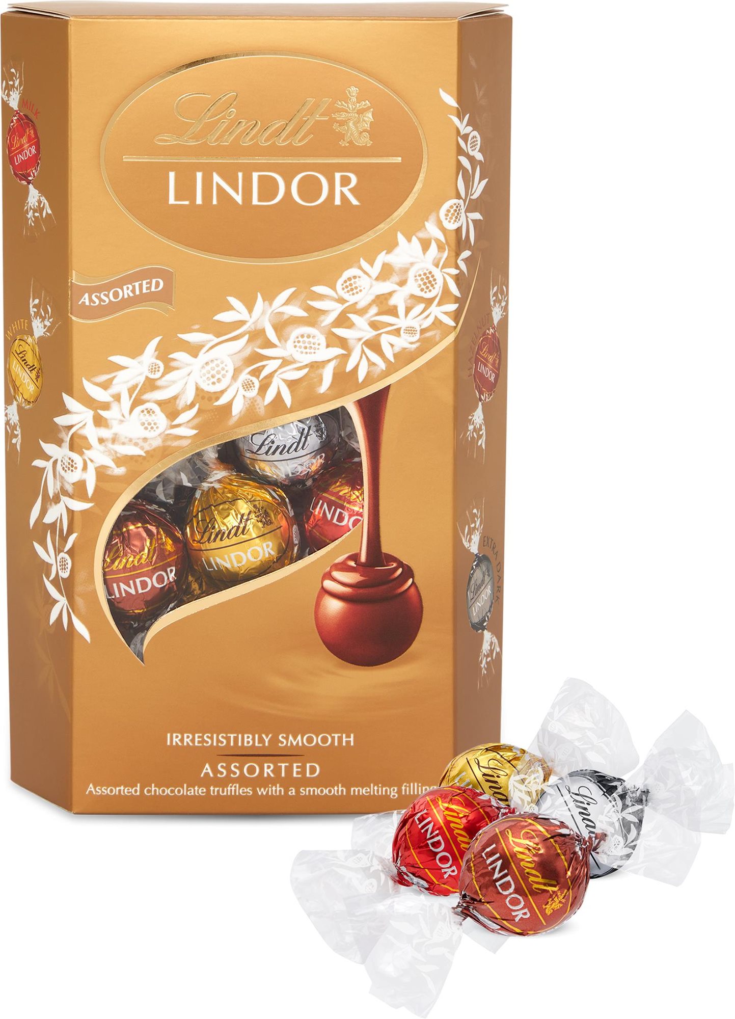 LINDT Lindor Gule pralinky Assorted 337 g