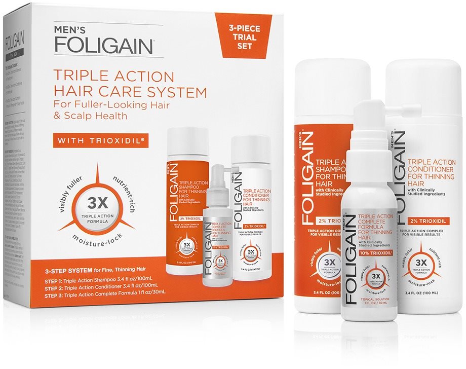 FOLIGAIN Triple Action cestovná sada prípravkov proti padaniu vlasov pre mužov