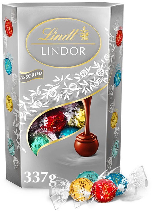 LINDT Lindor Gule pralinky Assorted Silver 337 g
