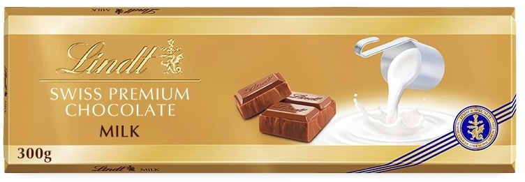 LINDT Gold Tablet Švajčiarska Mliečna Čokoláda 300 g