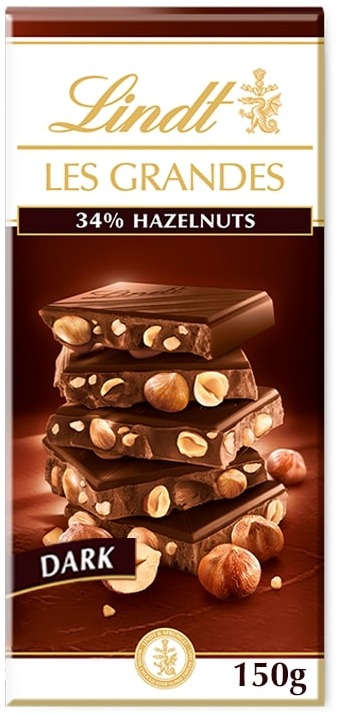 LINDT Les Grandes Dark Hazelnut 150 g