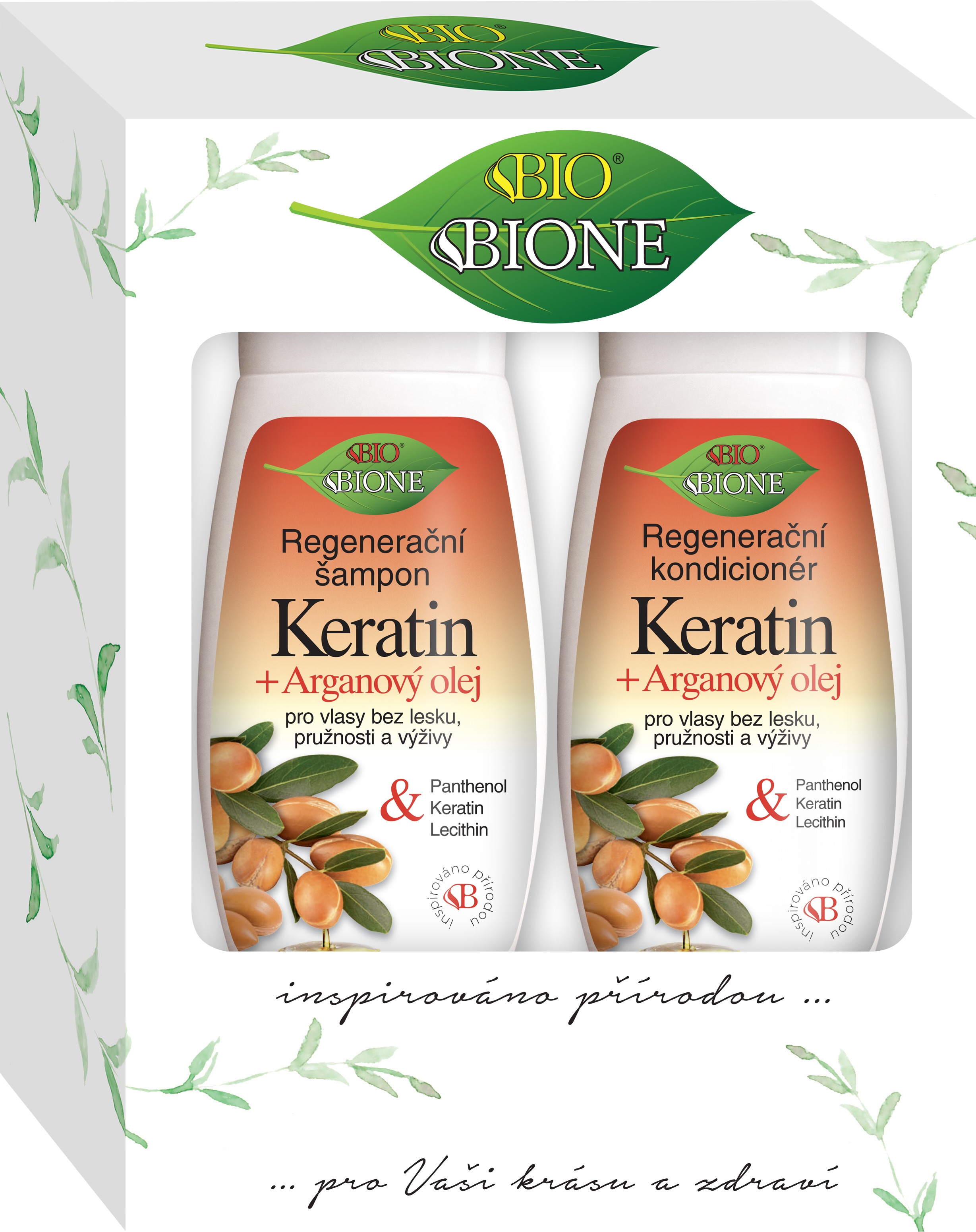 BIONE COSMETICS Darčeková súprava Keratín + Arganový olej 520 ml