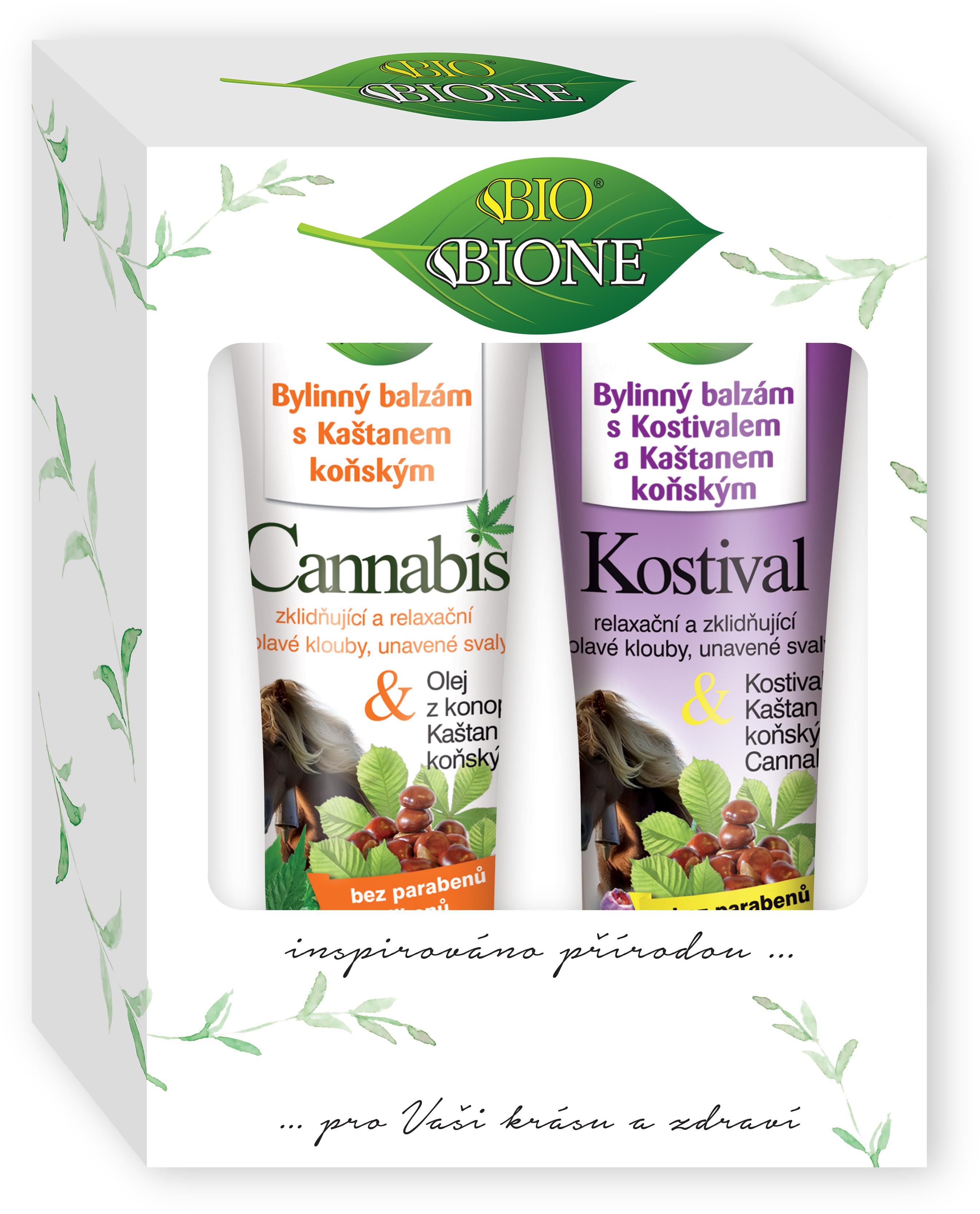 BIONE COSMETICS Darčeková súprava Cannabis a Kostihoj 600 ml