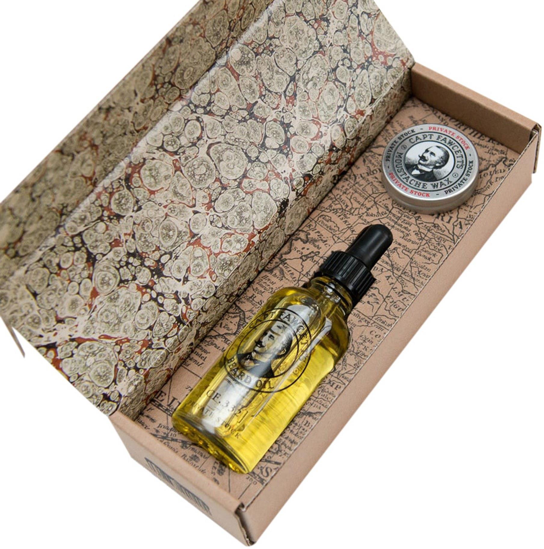 CAPTAIN FAWCETT Gift Sada Private Stock Beard Oil & Moustache Wax 65 ml