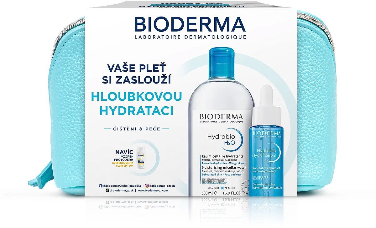 BIODERMA Hydrabio darčekový balíček pre dehydratovanú pleť a vrásky 530 ml
