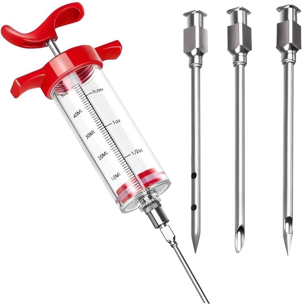 Ruhhy Praktická striekačka na mäso, 3× ihla