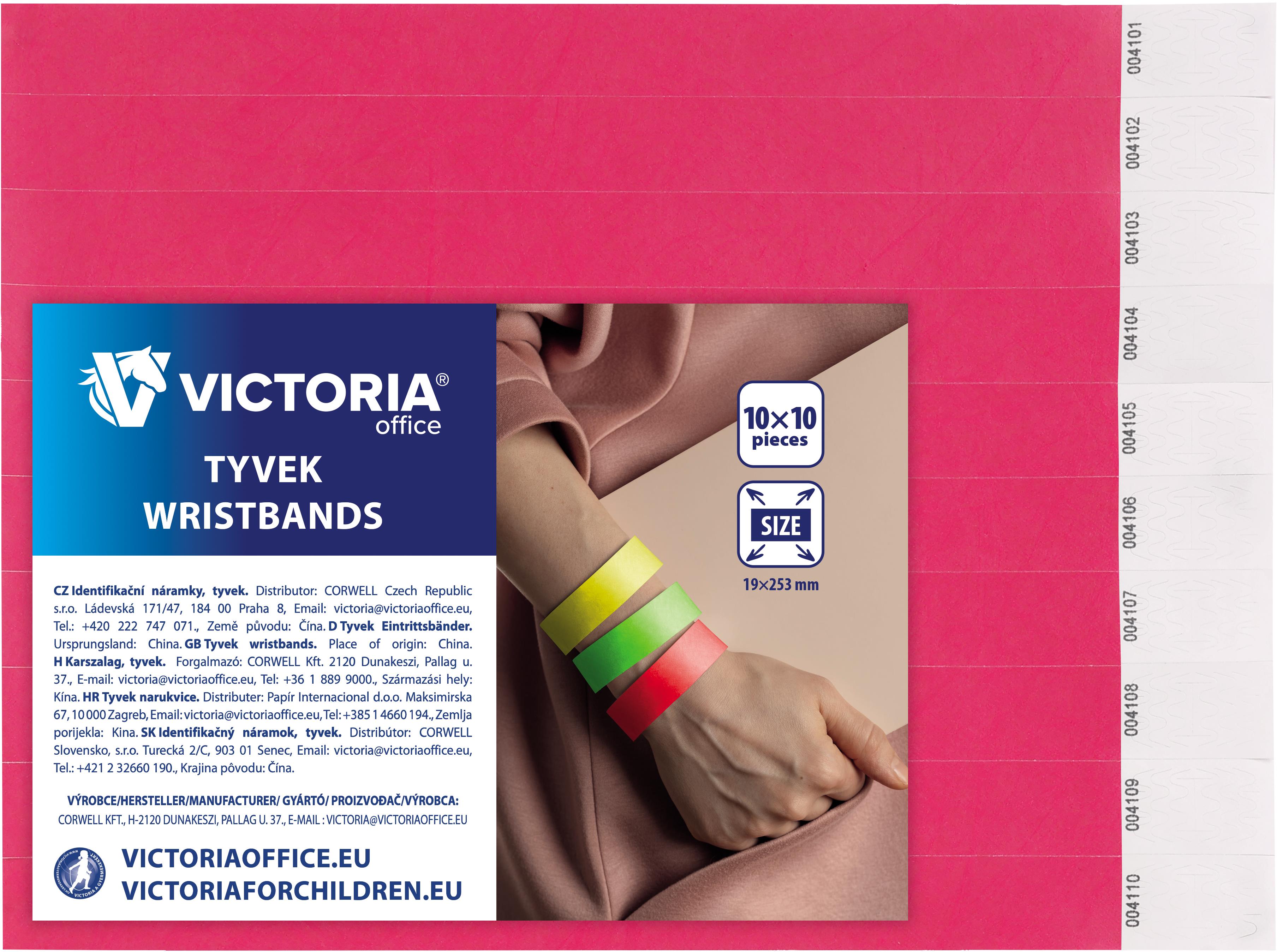 VICTORIA Tyvek® 100 ks, neón ružové