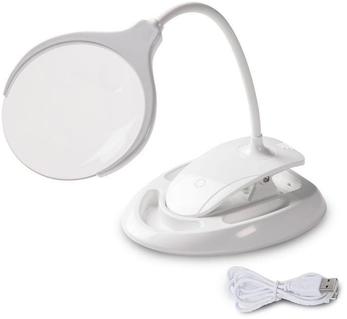 LE008 Stolná lampa s osvetlením a lupou