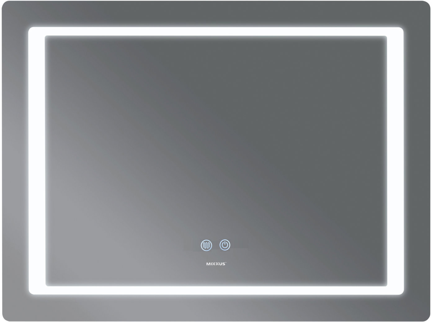 MIXXUS Zrkadlo s LED osvetlením, protizahmlievacou funkciou a reguláciou jasu, MR13-80×60-REVERSE Style