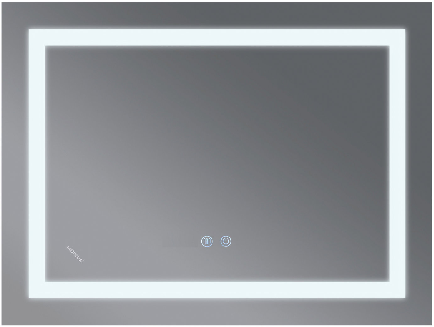 MIXXUS Zrkadlo s LED osvetlením, protizahmlievacou funkciou a reguláciou jasu, MR12-80×70-REVERSE WARM