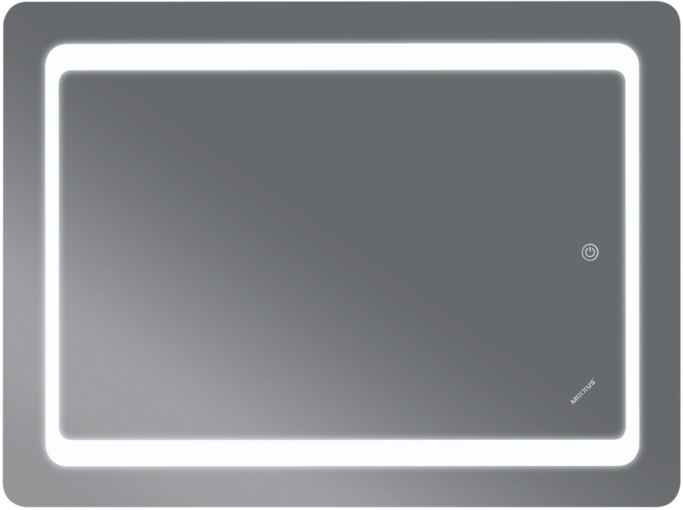 MIXXUS Zrkadlo s LED osvetlením, protizahmlievacou funkciou a reguláciou jasu, MR09-80×60-REVERSE Twee