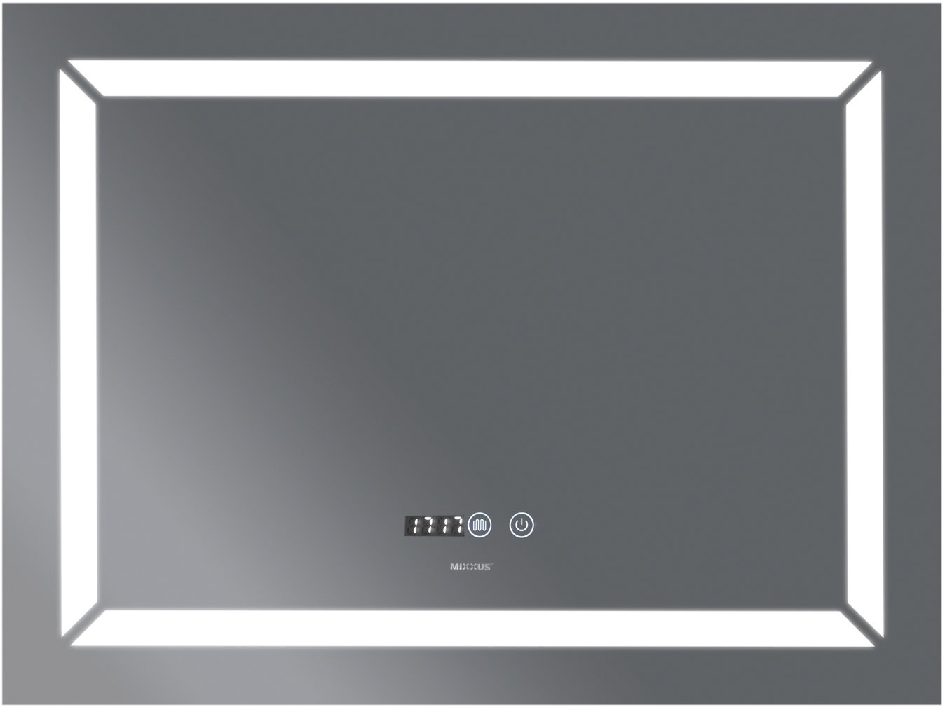 MIXXUS Zrkadlo s LED osvetlením, protizahmlievacou funkciou a reguláciou jasu, MR01-80×60 Light