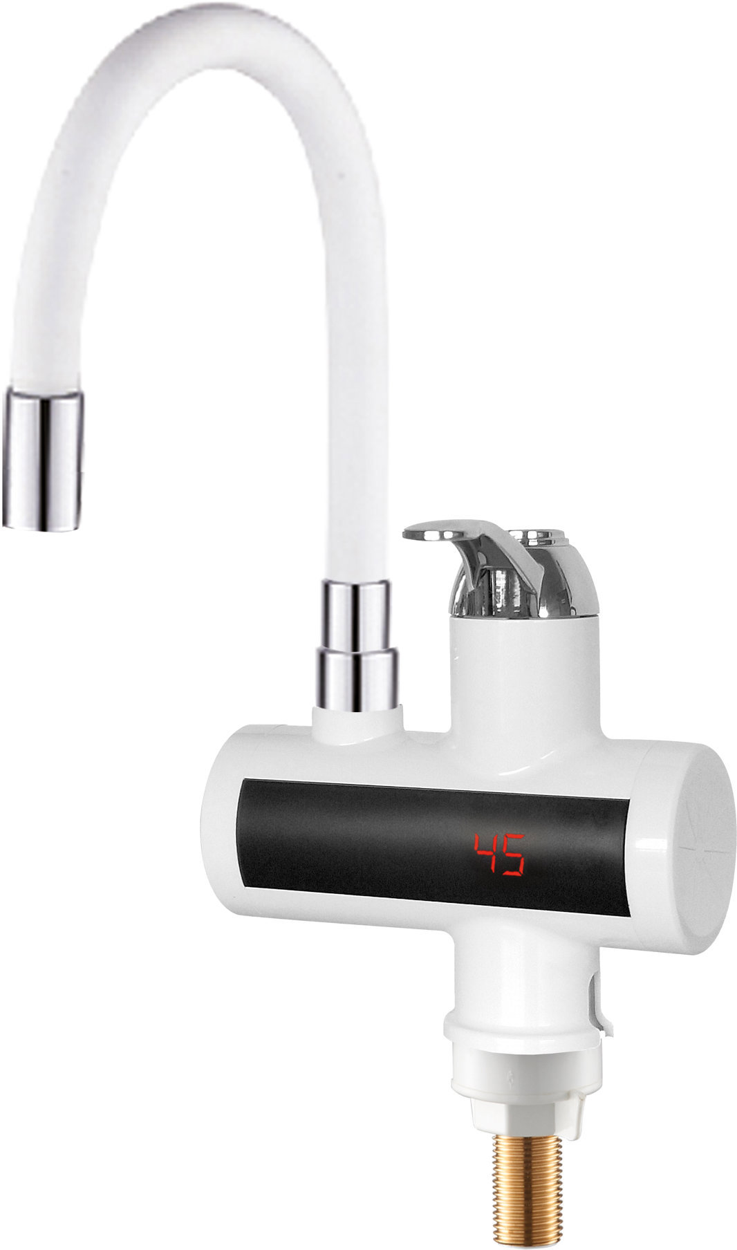 MIXXUS Batéria s elektrickým ohrevom vody a flexi výtokom ELW21-EF-WHITE, biela