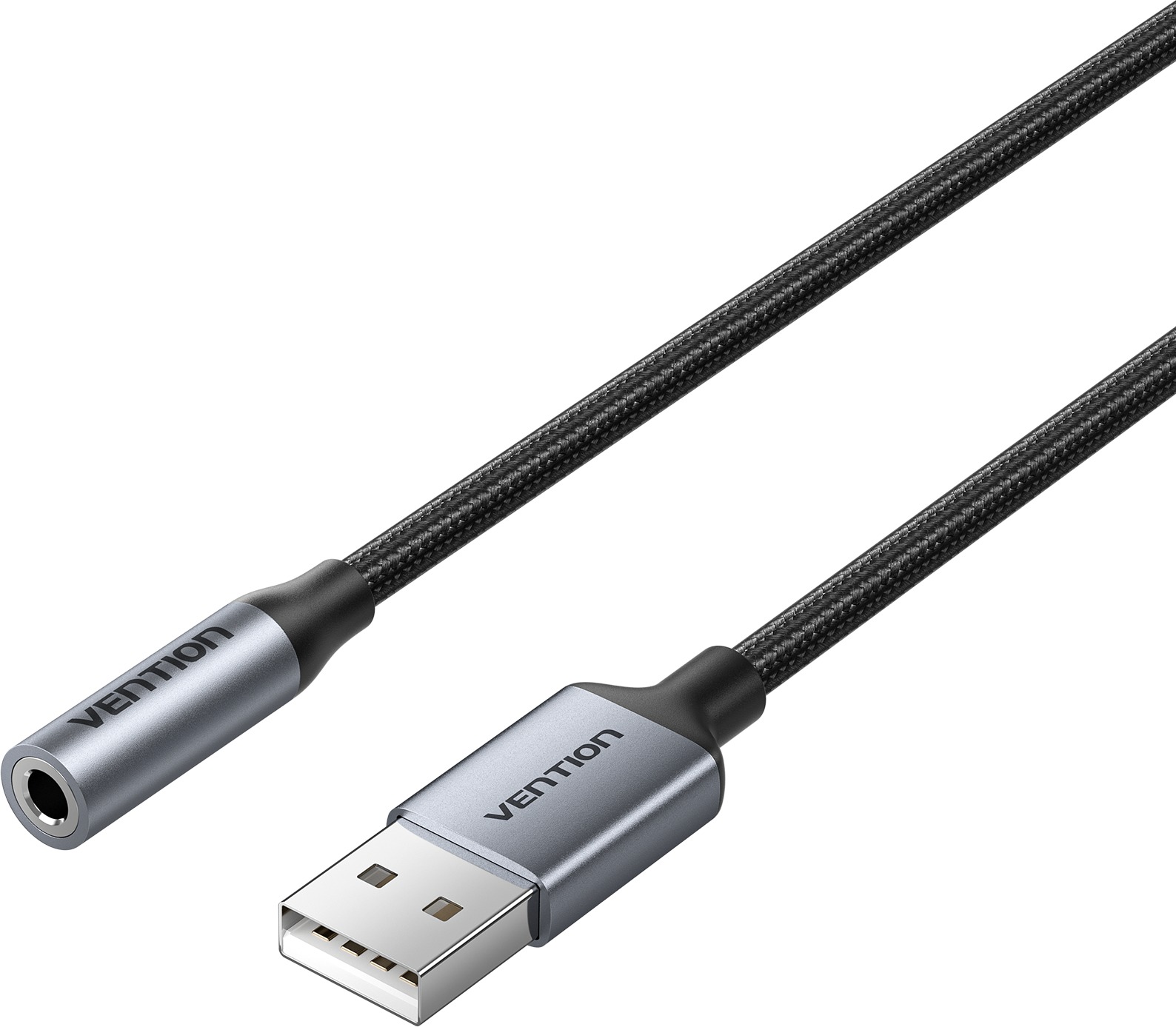 Vention 1-Port USB External Sound Card 0,25 m Gray (OMTP-CTIA)