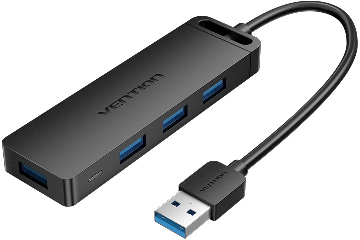 Vention 4-Port USB 3.0 Hub with Power Supply 0,15 m Black
