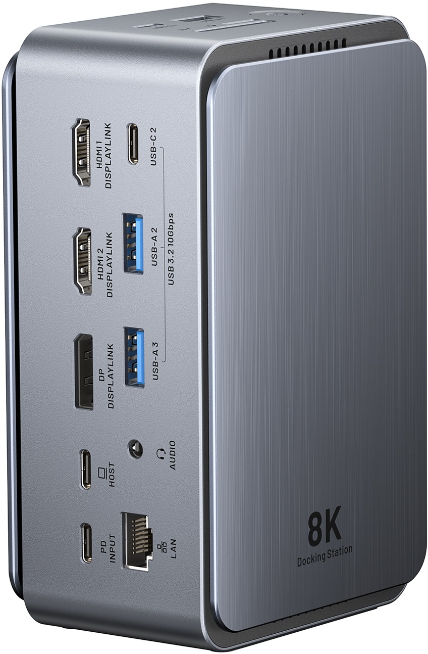 Vention USB-C to DP / HDMI*2 / USB 3.2 Gen 2 Type-C / USB 3.2 Gen 2 Type-A*2 / USB 2.0 / USB 2.0-C /
