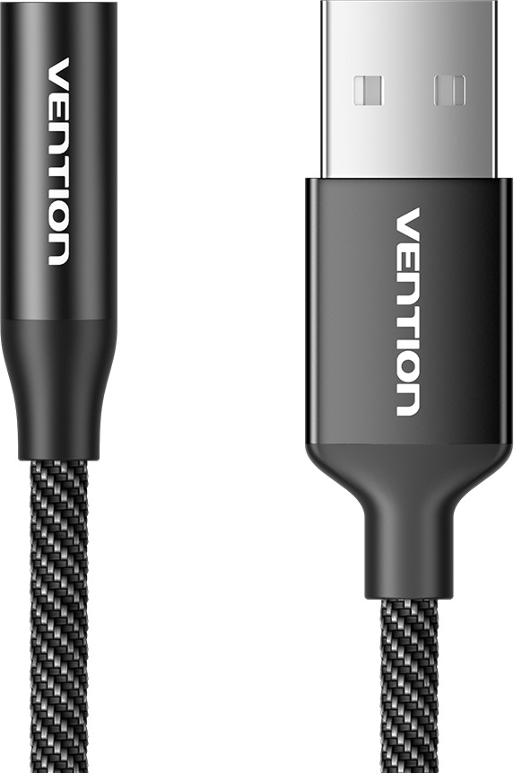 Vention 1-Port USB External Sound Card 0.25 Black (OMTP-CTIA)