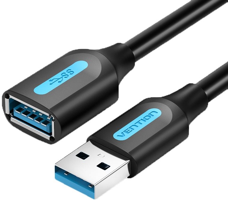 Vention USB 3.0 Male to USB Female Extension Cable 5 m Black PVC Type