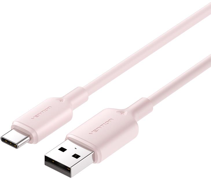 Vention USB 2.0 A Male to C Male 3A Cable 1M Pink PVC Type