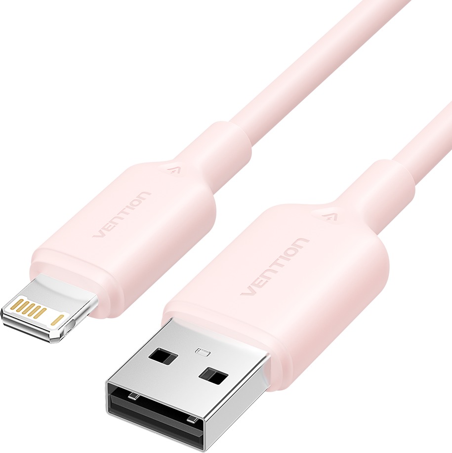 Vention USB 2.0 Type-A Male to Lightning Male 2.4A Cable 1 m Pink PVC Type