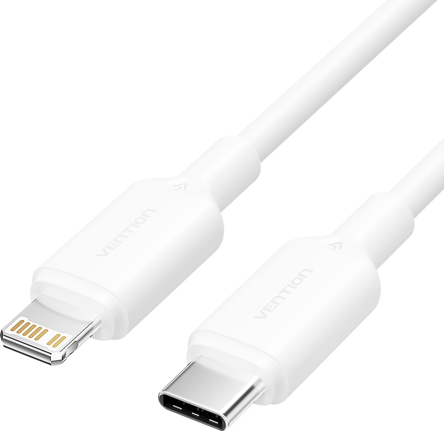 Vention USB 2.0 Type-C Male to Lightning Male 3 A Cable 1 m White PVC Type