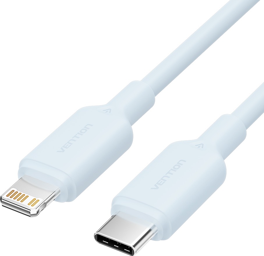 Vention USB 2.0 Type-C Male to Lightning Male 3 A Cable 1 m Blue PVC Type