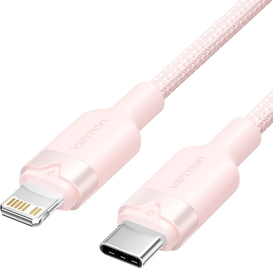 Vention USB 2.0 Type-C Male to Lightning Male 3 A Cable 1 m Pink Aluminum Alloy Type