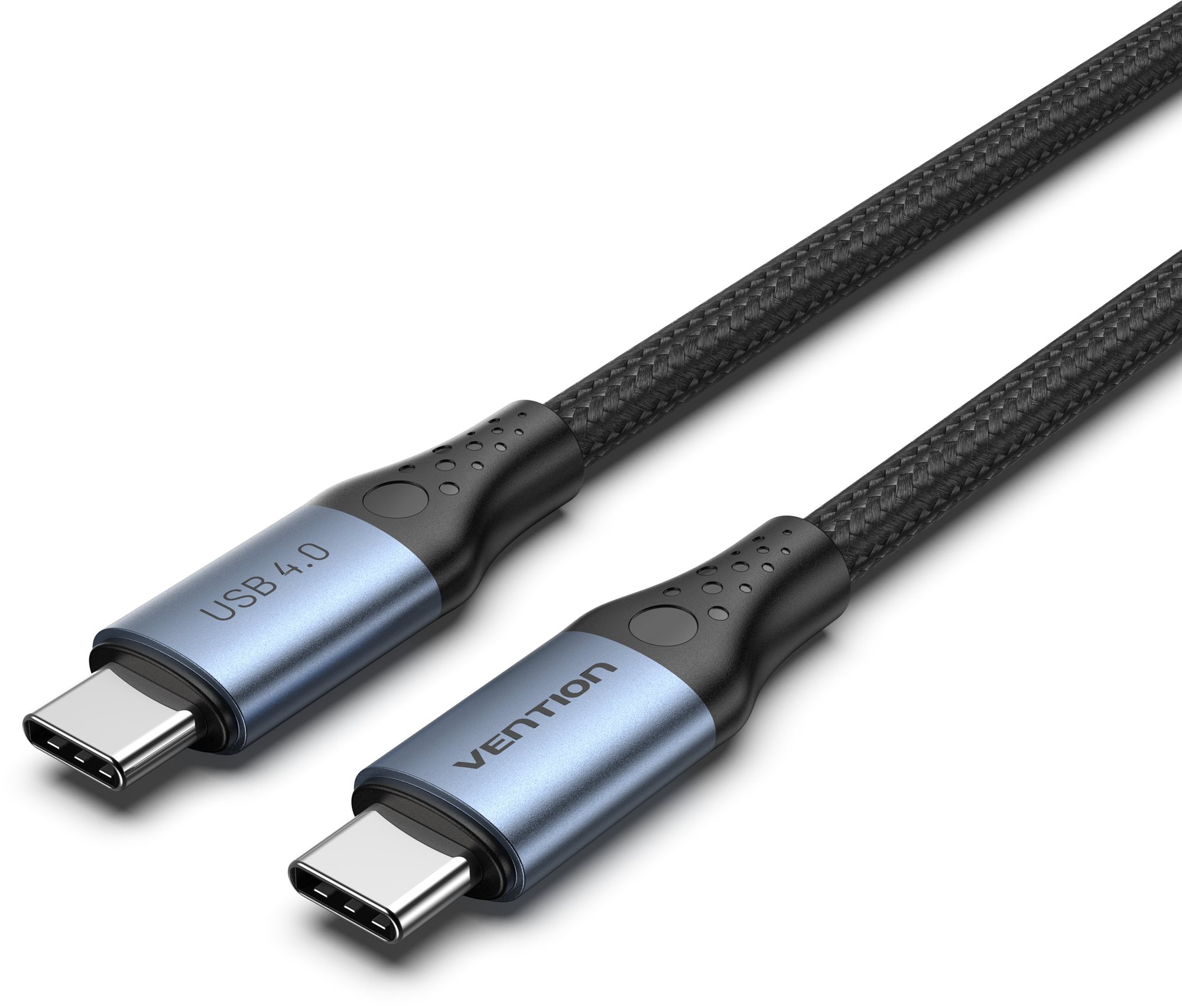 Vention Cotton Braided USB-C 4.0 5A Cable 1 m Gray Aluminum Alloy Type