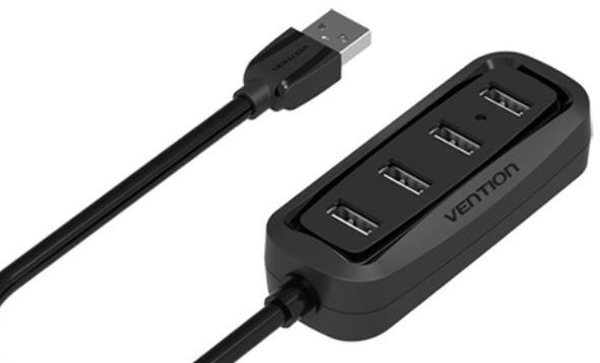 Vention USB HUB 2.0 4-ports 0,15 m Black