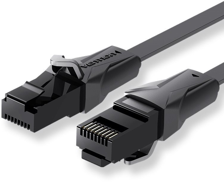 Vention Flat Cat.6 UTP Patch Cable 30m Black