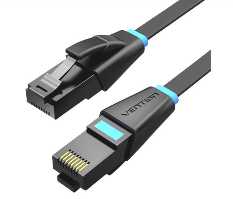 Vention Flat Cat.6 UTP Patch Cable 3M Black