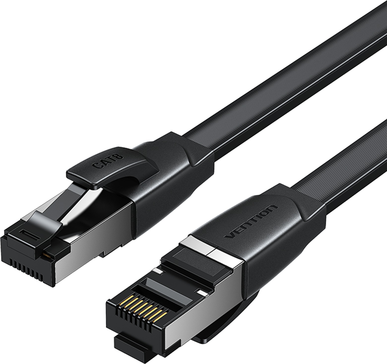 Vention Flat Cat.8 Ethernet Patch Cable 0.5M Black