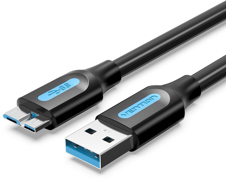 Vention USB 3.0 (M) to Micro USB-B (M) Cable 3 M Black PVC Type