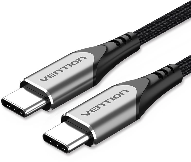 Vention Type-C (USB-C) 2.0 (M) to USB-C (M) Cable 1.5 M Gray Aluminum Alloy Type