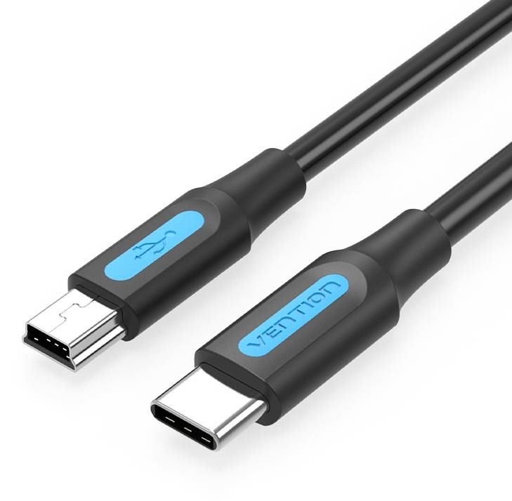Vention USB-C 2.0 to Mini USB 2A Cable 2 m Black