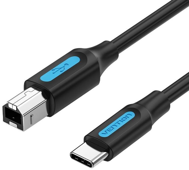 Vention USB-C 2.0 to USB-B Printer 2A Cable 1,5 m Black
