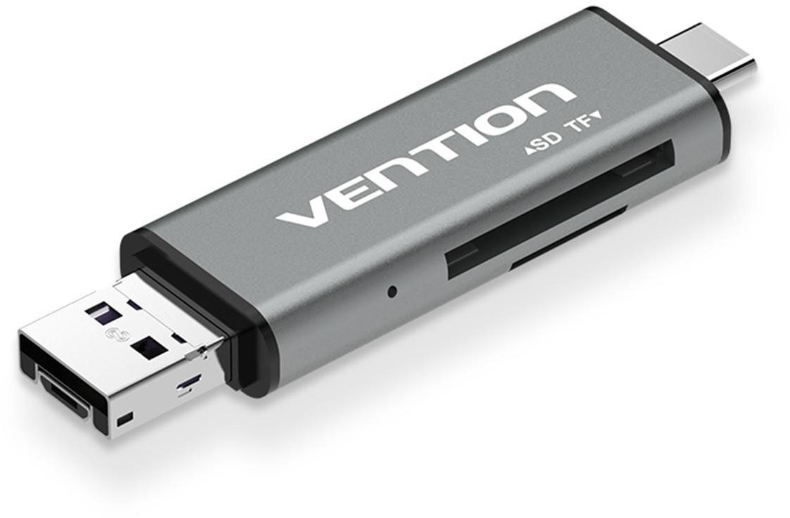Vention USB2.0 Multi-function Card Reader Gray