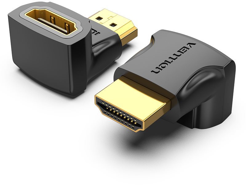 Vention HDMI 90 Degree Male to Female Adaptér Black 2 Pack