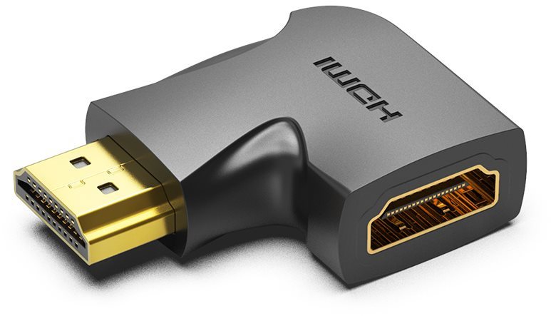 Vention HDMI 270 Degree Male to Female Vertical Flat Adaptér Black