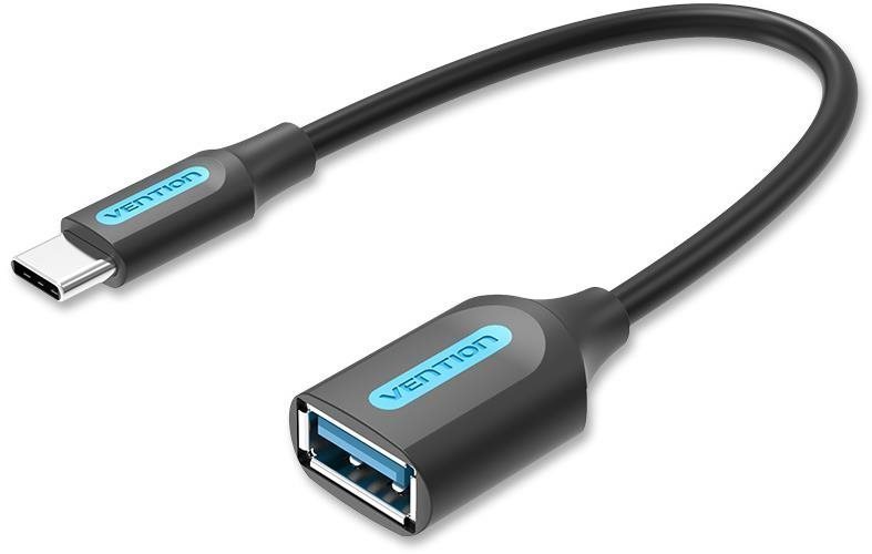 Vention USB-C 3.1 Gen1 (M) to USB-A (F) OTG Cable 0,15 m Black PVC Type