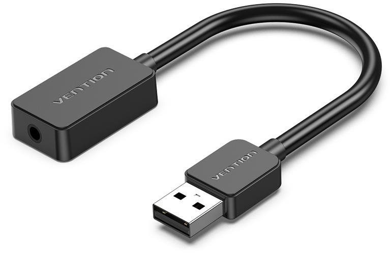 Vention 1-port USB External Sound Card 0,15 m Black (OMTP-CTIA)