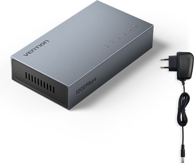 Vention 5-Port Gigabit Ethernet Switch Gray