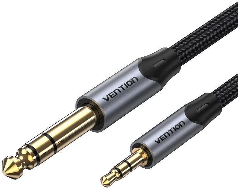 Vention Cotton Braided TRS 3,5 mm Male to 6,5 mm Male Audio Cable 3 m Gray Aluminum Alloy Type