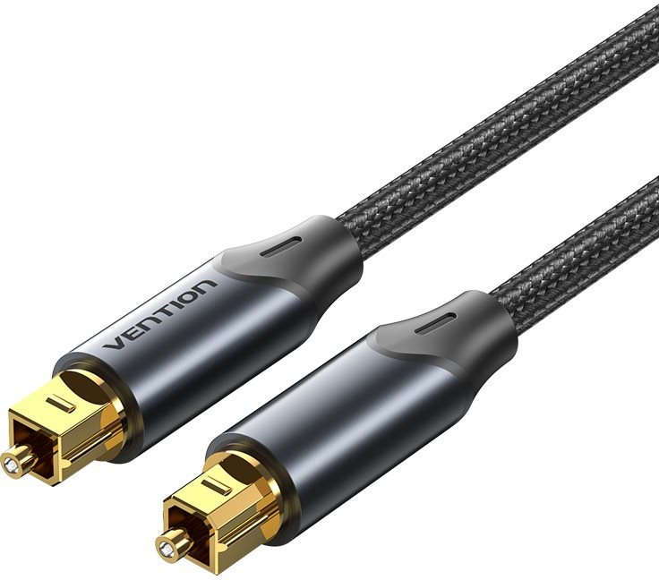 Vention Optical Fiber Toslink Audio Cable Aluminum Alloy Type 2M Black