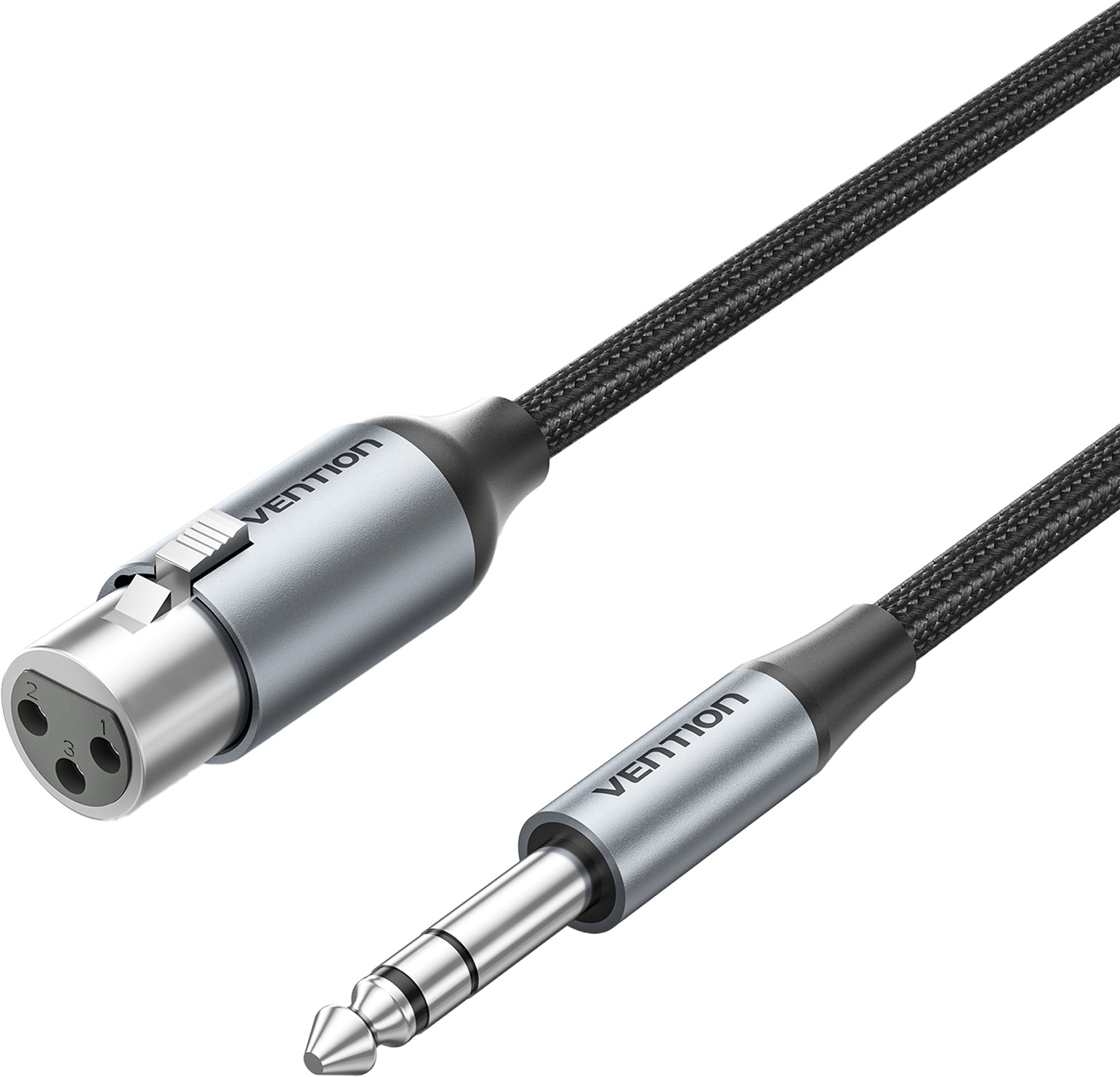 Vention 6,35 mm TRS Male to XLR Female Audio Cable 1M Gray Aluminum Alloy Type